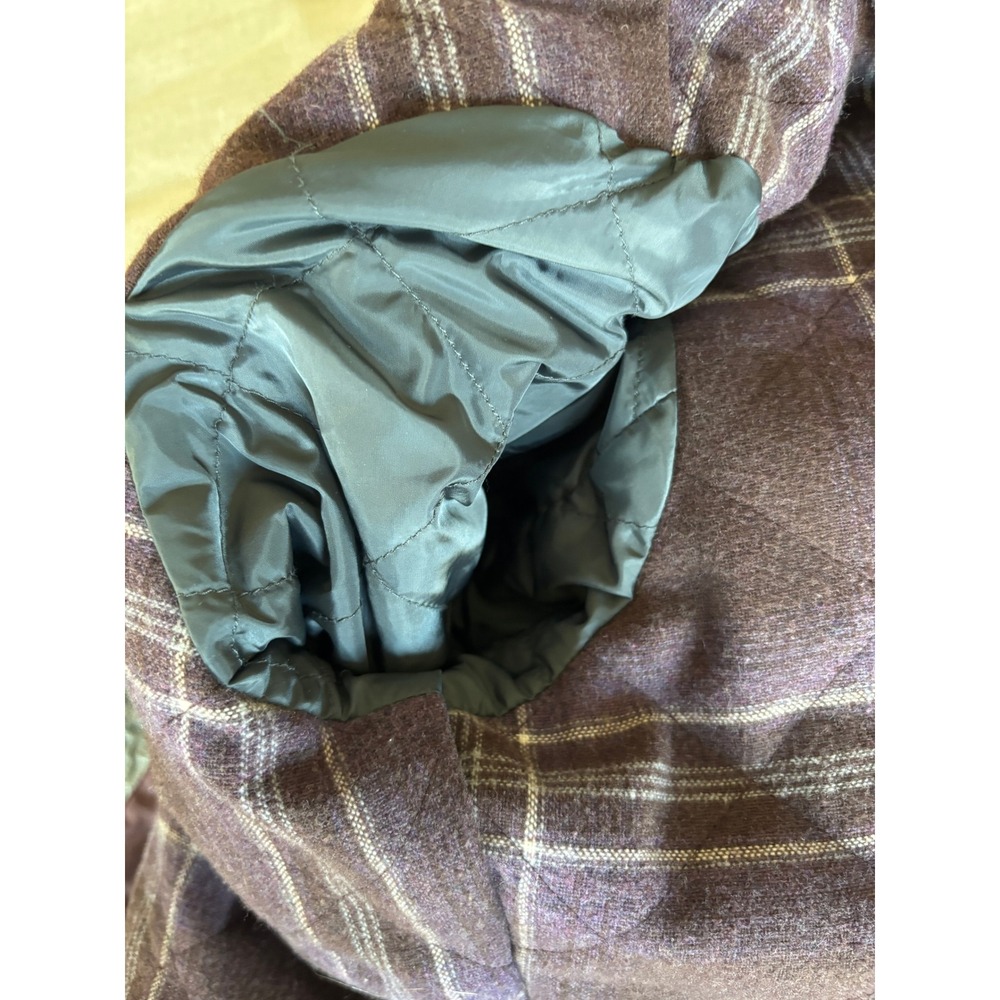 Toad & Co Barn Jacket Large Plum/Purple Sherpa Collar Quilted Utility Workwear - Picture 15 of 16